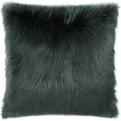 Arctic Fox Faux Fur Grey Large Throw Pillow Insert - LOOMLAN - D.V. Kap - Throw Pillows