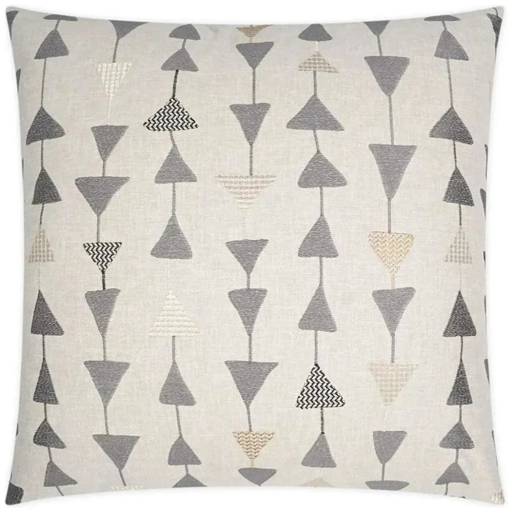 Argento Embroidery Taupe Gold Large Throw Pillow Insert - LOOMLAN - D.V. Kap - Throw Pillows