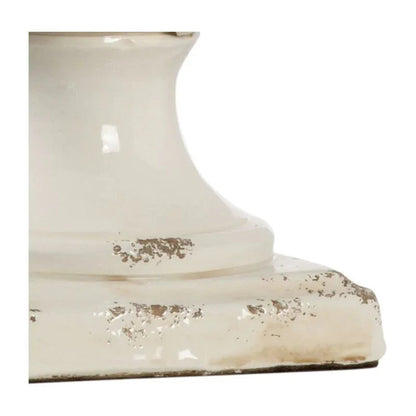 Artichoke Cream Glazed Ceramic Made Table Lamp - LOOMLAN - Chelsea House - Table Lamps