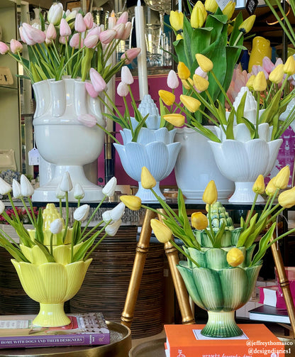 Artichoke Green Ceramic Tulipiere