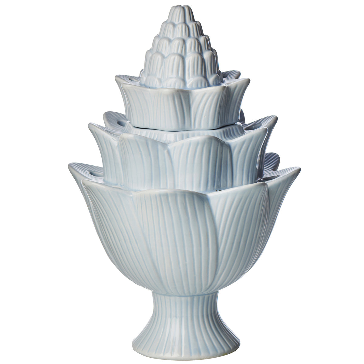 Abigails Artichoke Tulipiere Light Blue Ceramic Vase
