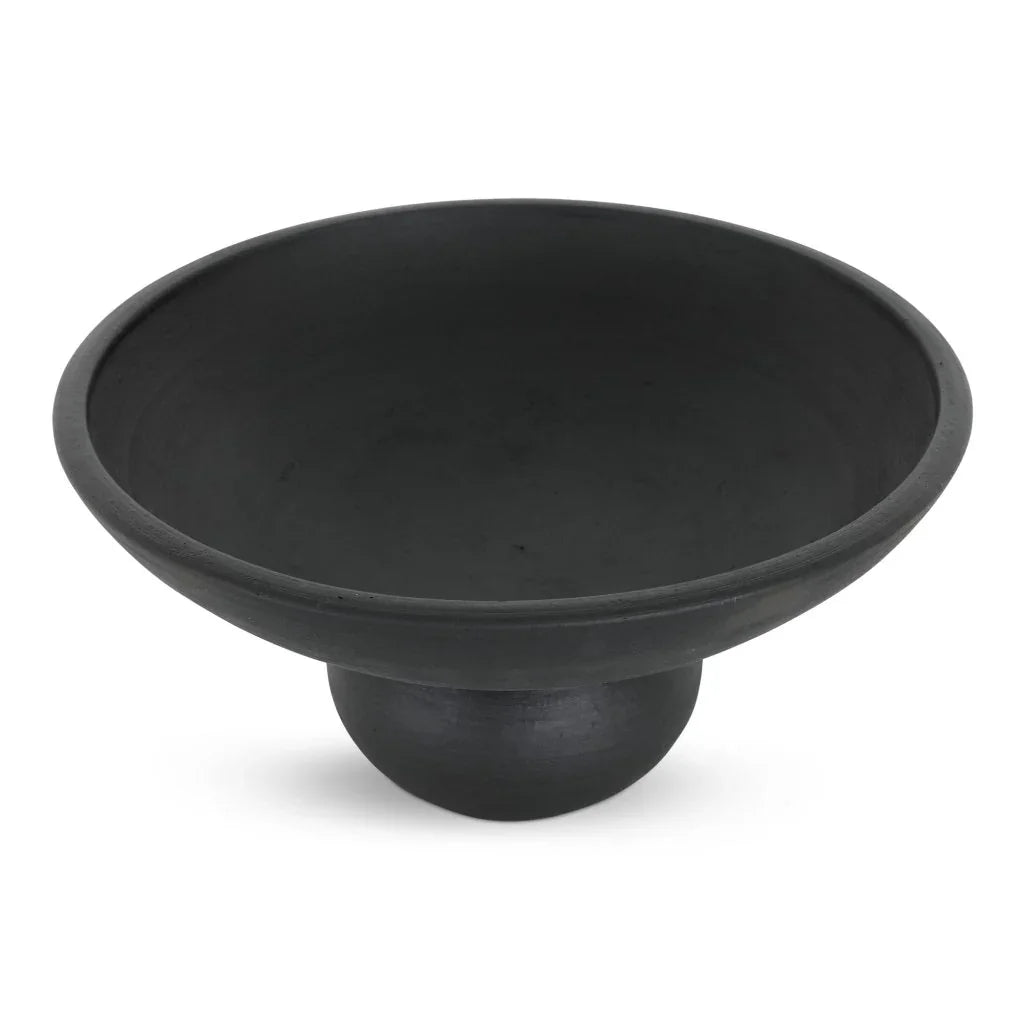 Asha Black Terracotta Accent Bowl - LOOMLAN - Moe's Home - Boxes & Bowls