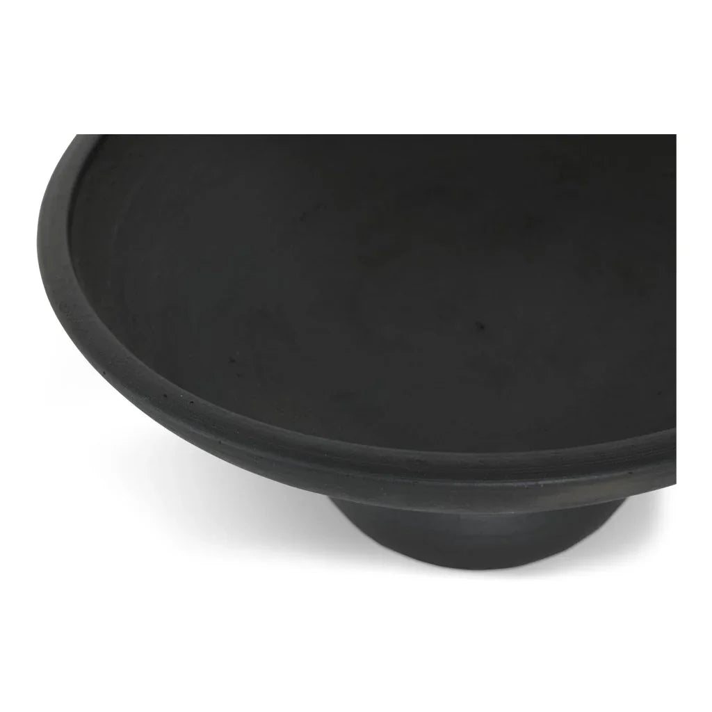 Asha Black Terracotta Accent Bowl - LOOMLAN - Moe's Home - Boxes & Bowls