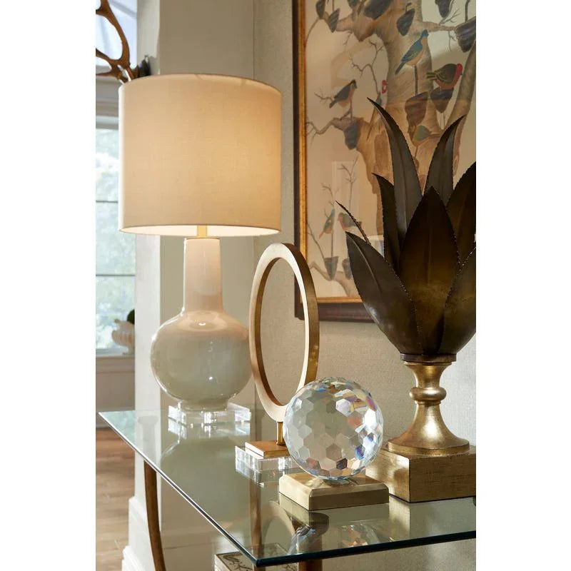 Astor Vase Cream Glazed Ceramic Body Table Lamp - LOOMLAN - Chelsea House - Table Lamps