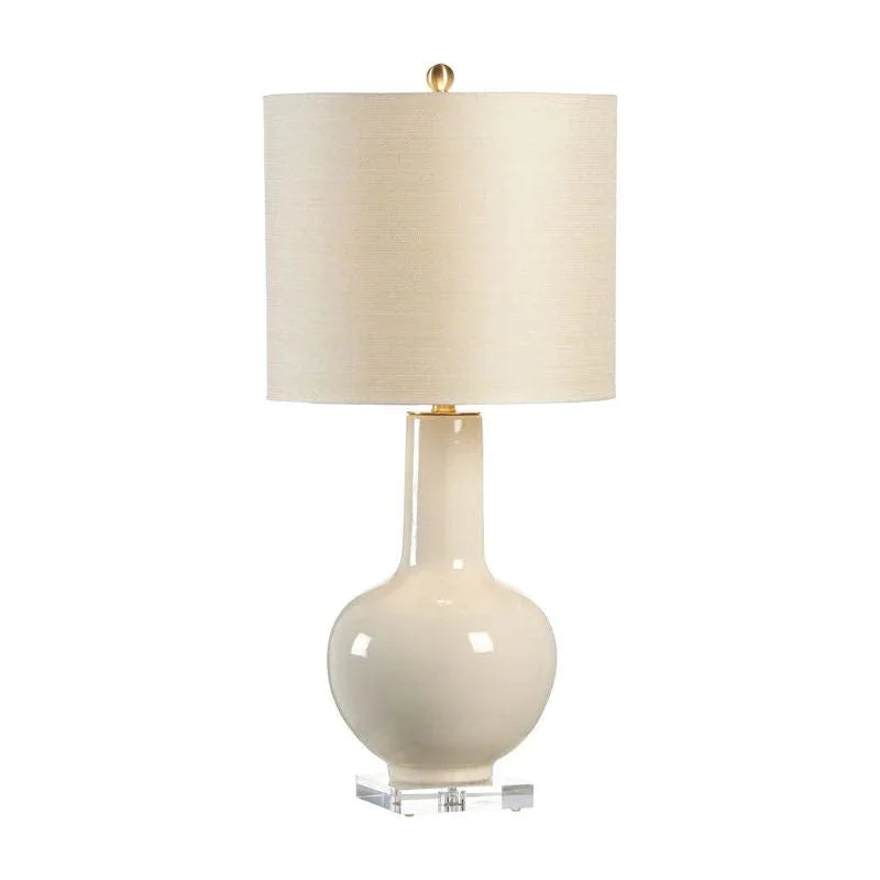 Astor Vase Cream Glazed Ceramic Body Table Lamp - LOOMLAN - Chelsea House - Table Lamps