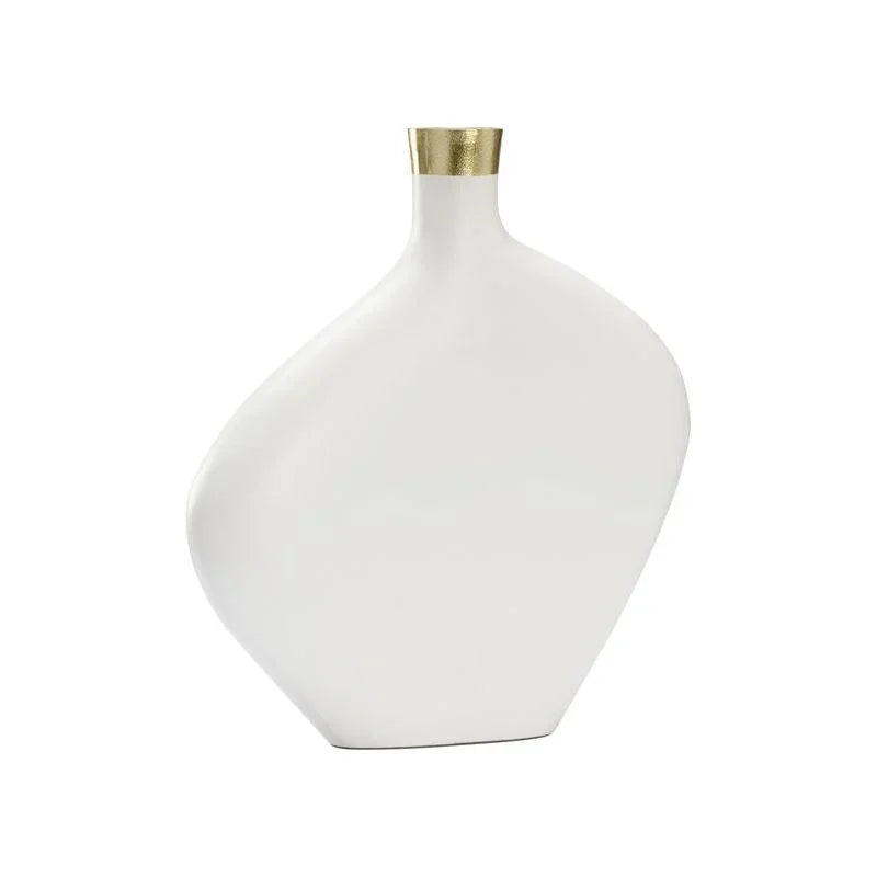 Asymmetric Unique Styled White Vase - LOOMLAN - Chelsea House - Vases & Jars