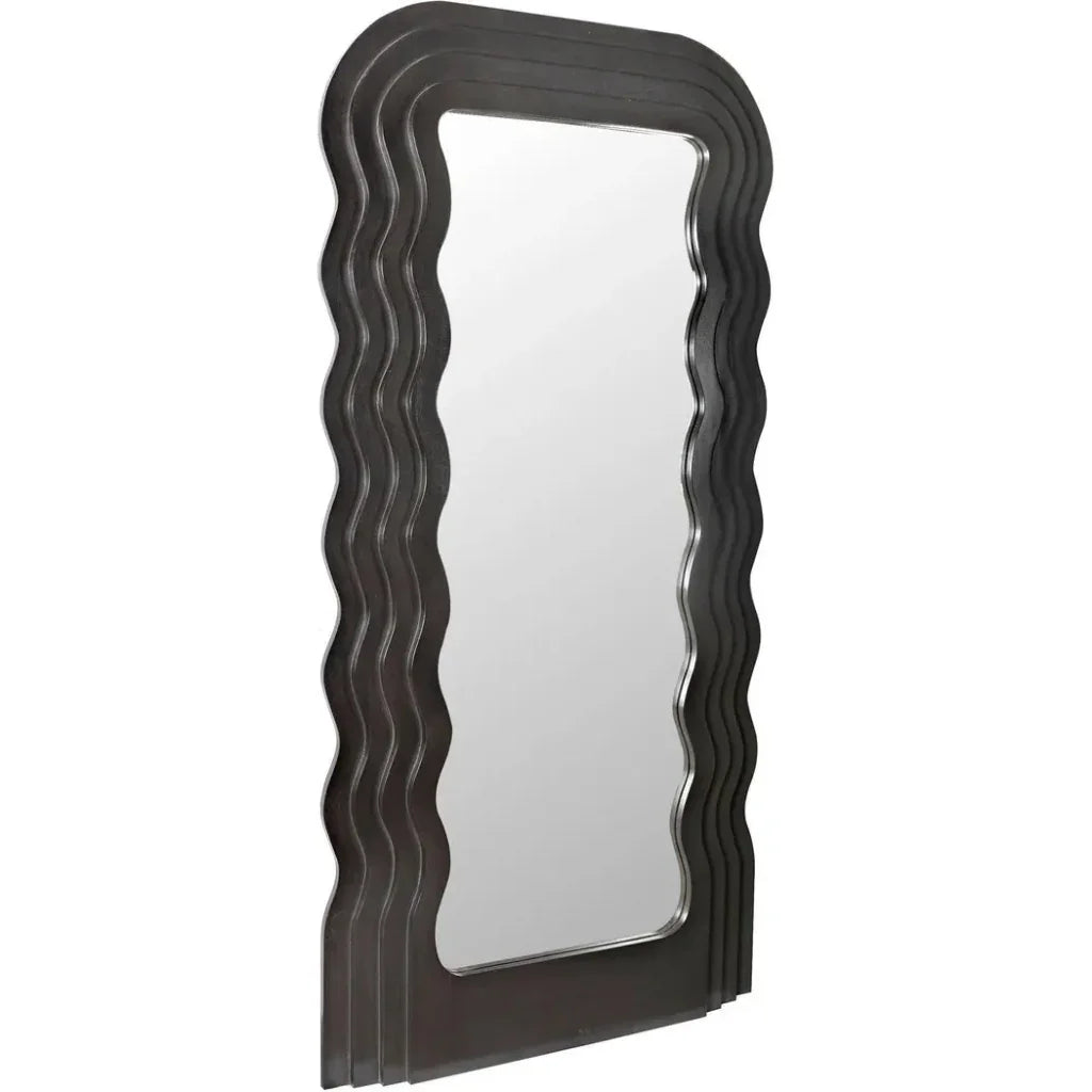 Atticus Black Floor Mirror-Floor Mirrors-Noir-LOOMLAN