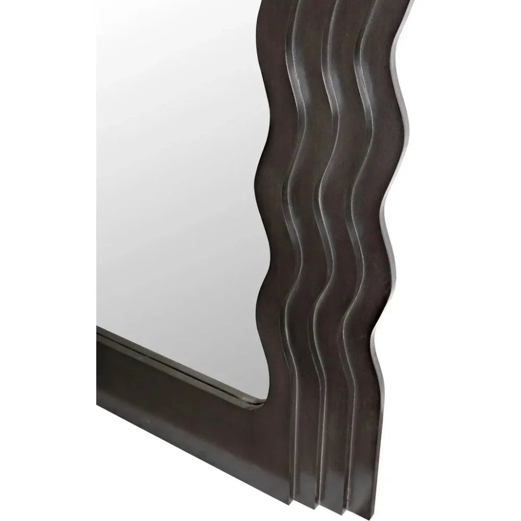 Atticus Black Floor Mirror-Floor Mirrors-Noir-LOOMLAN