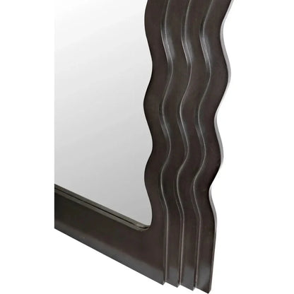 Atticus Black Floor Mirror-Floor Mirrors-Noir-LOOMLAN