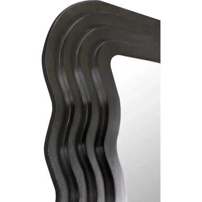 Atticus Black Floor Mirror-Floor Mirrors-Noir-LOOMLAN