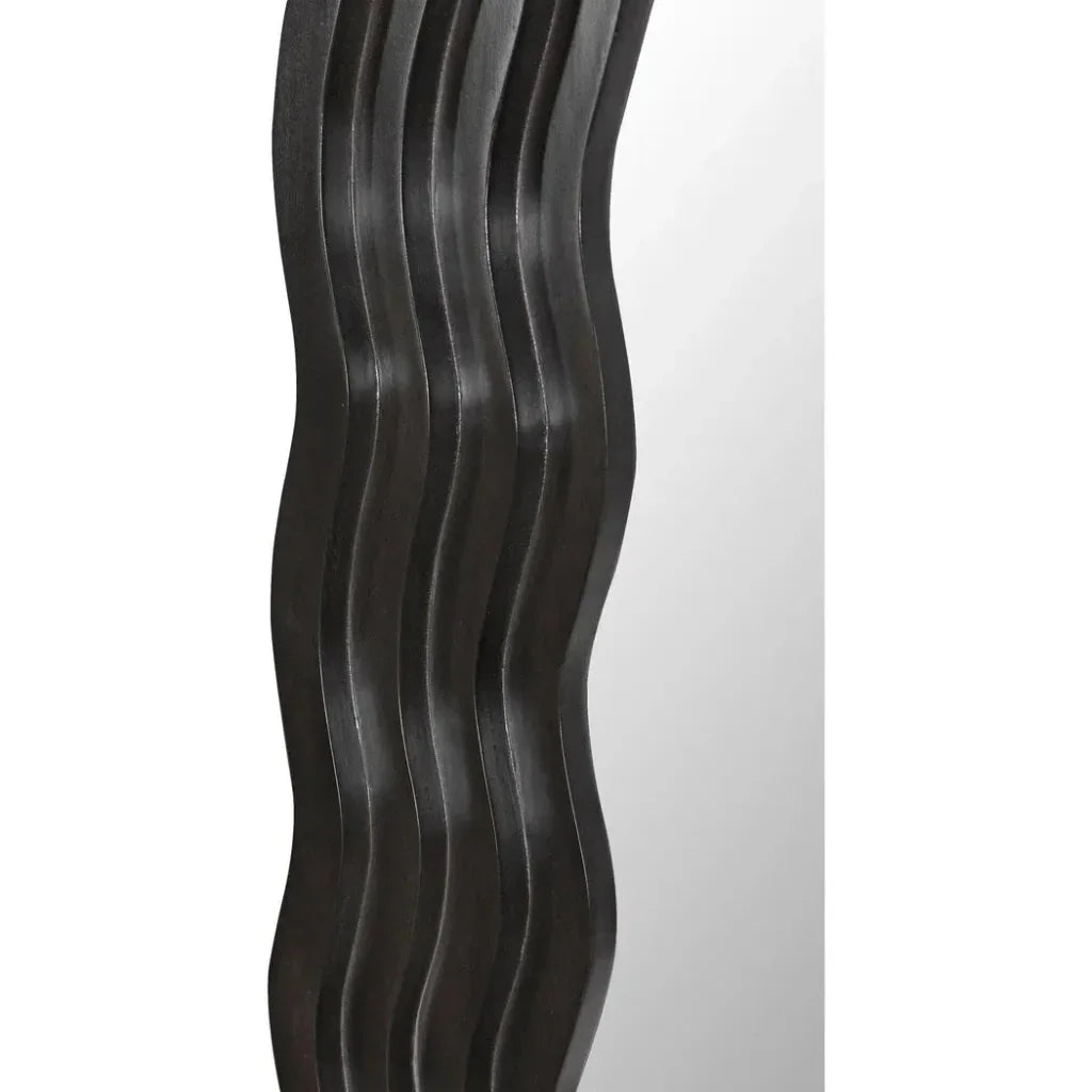 Atticus Black Floor Mirror-Floor Mirrors-Noir-LOOMLAN