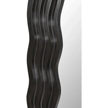 Atticus Black Floor Mirror-Floor Mirrors-Noir-LOOMLAN