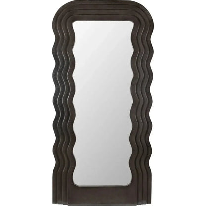 Atticus Black Floor Mirror-Floor Mirrors-Noir-LOOMLAN