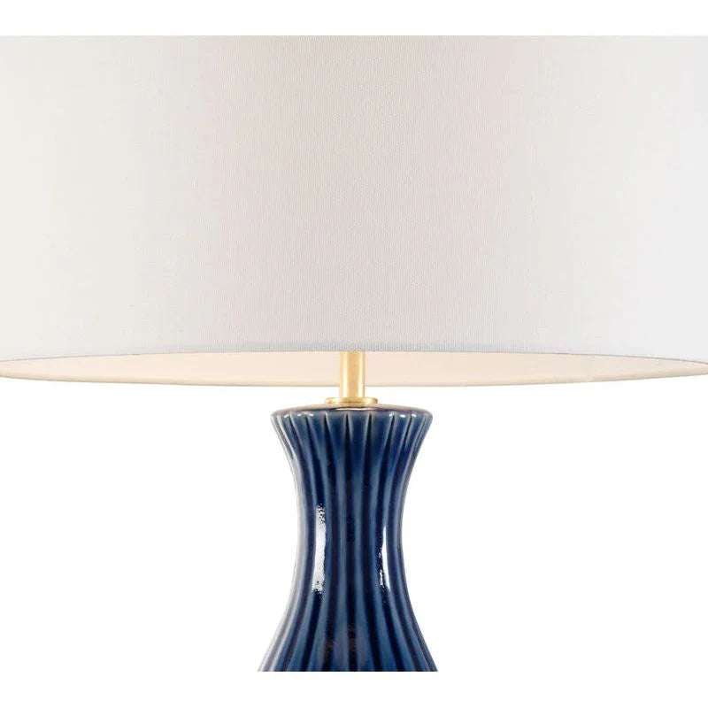 Augusta Blue Matte Finish Ceramic Table Lamp - LOOMLAN - Chelsea House - Table Lamps