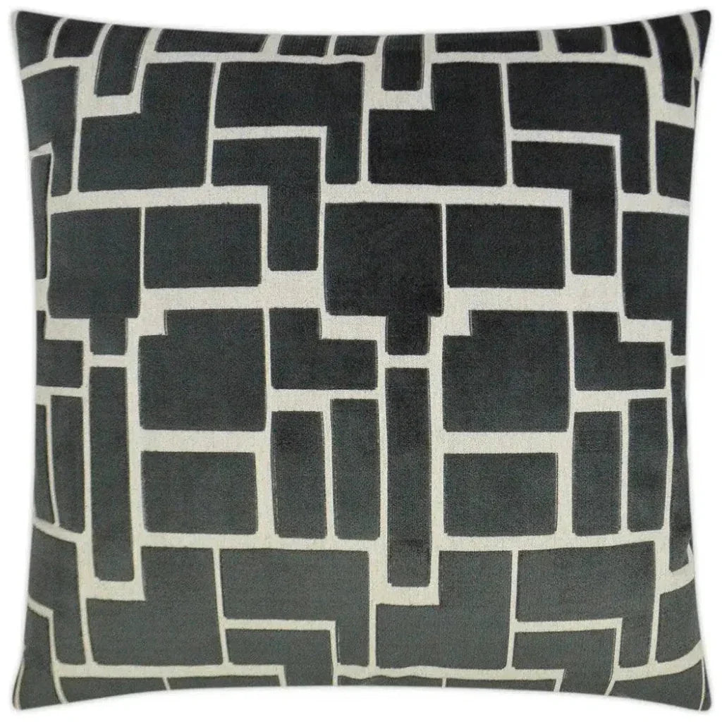 Aura Charcoal Grey Large Throw Pillow Insert - LOOMLAN - D.V. Kap - Throw Pillows