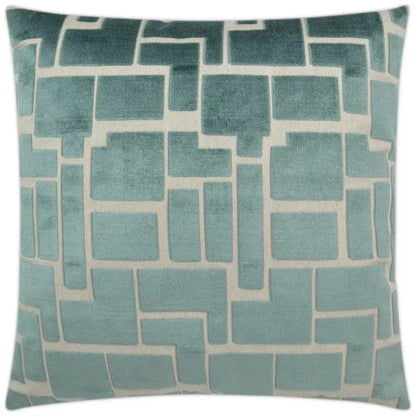 Aura Mist Teal Throw Pillow With Insert - LOOMLAN - D.V. Kap - Throw Pillows