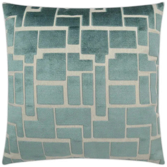 Aura Mist Teal Throw Pillow With Insert - LOOMLAN - D.V. Kap - Throw Pillows