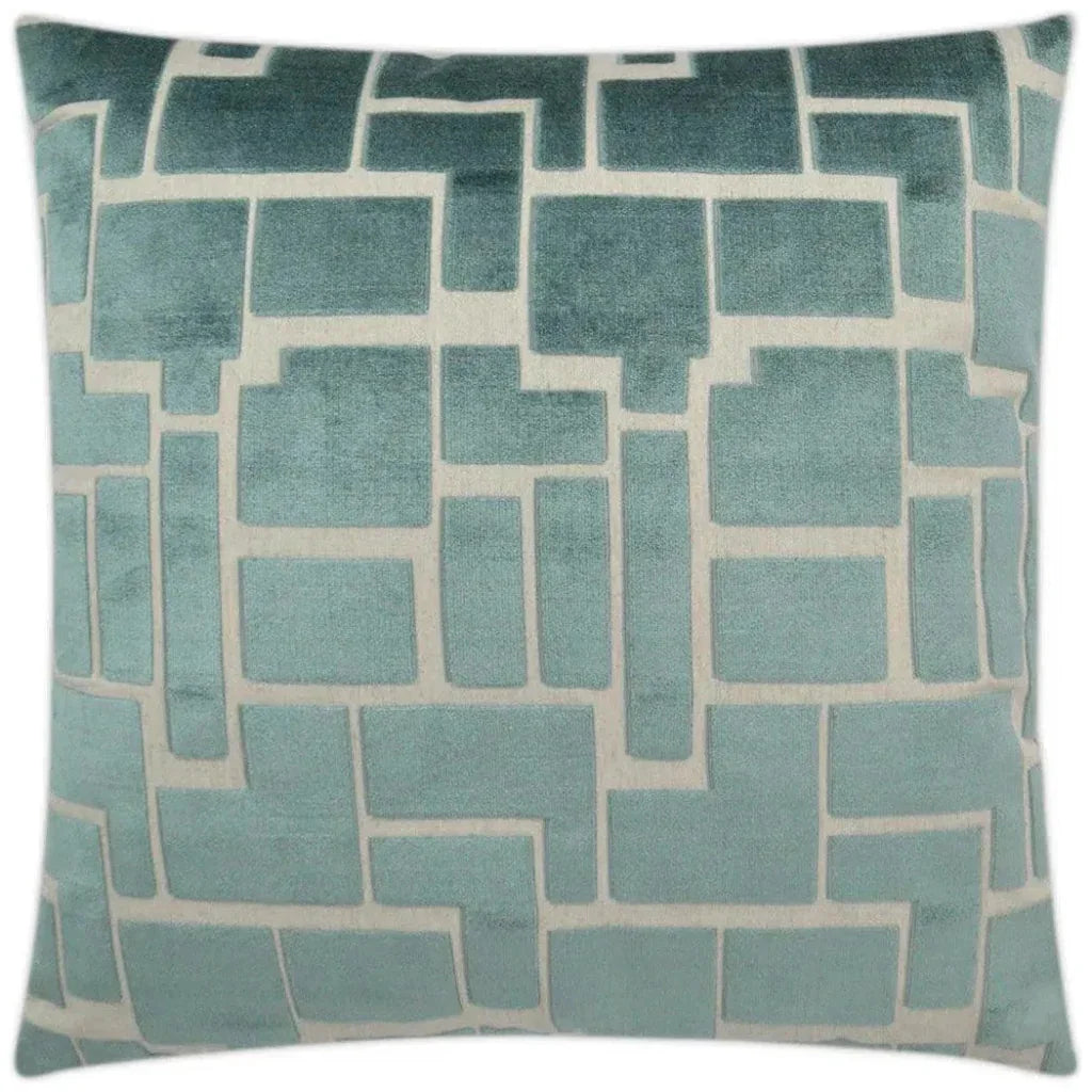 Aura Mist Teal Throw Pillow With Insert - LOOMLAN - D.V. Kap - Throw Pillows