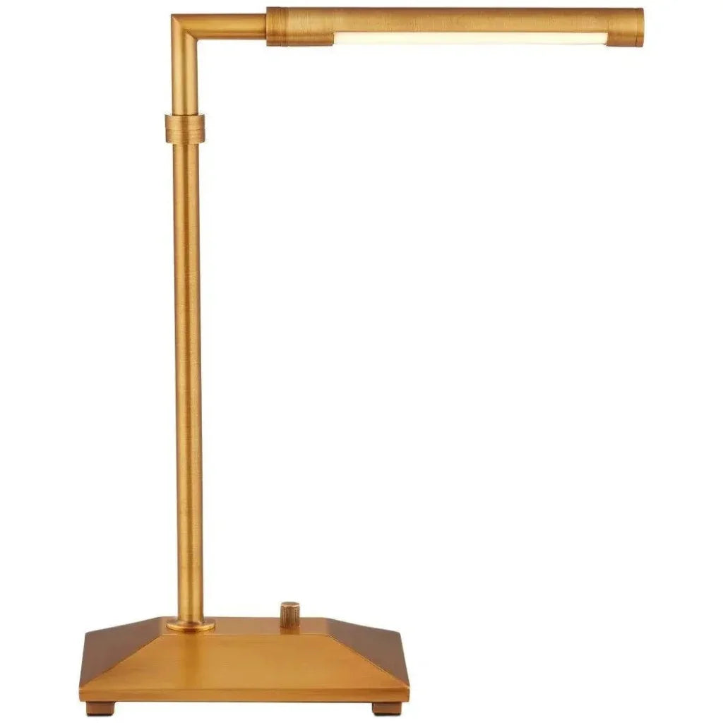 Autrand Metal amd Acrylic Gold Desk Lamp - LOOMLAN - Currey & Co - Table Lamps