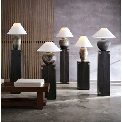 Ayaka Japanese Precision Handcrafted Table Lamp - LOOMLAN - Wildwood - Table Lamps