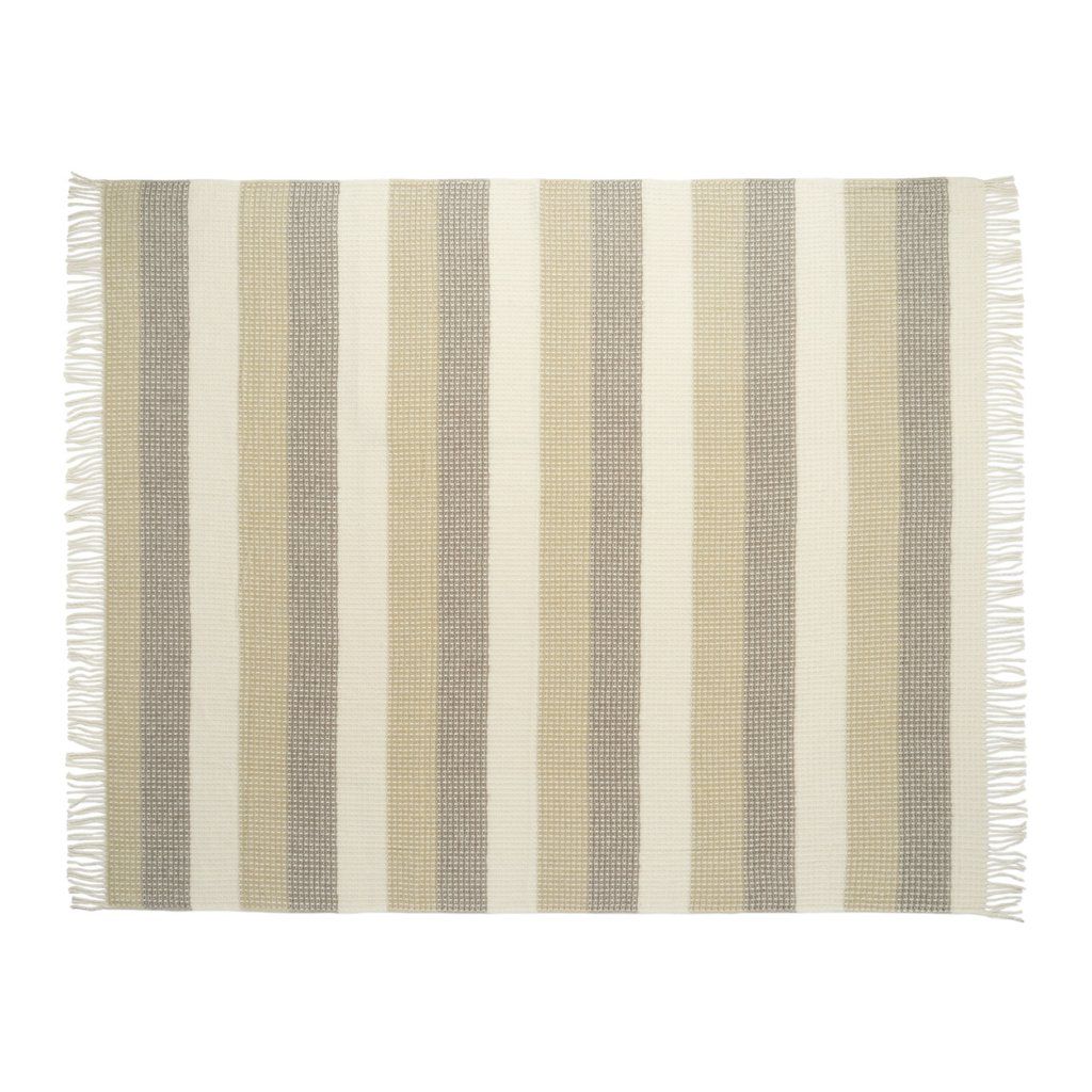 Bandi Brown & Cream Cotton-Blend Throw Blanket 50"x60