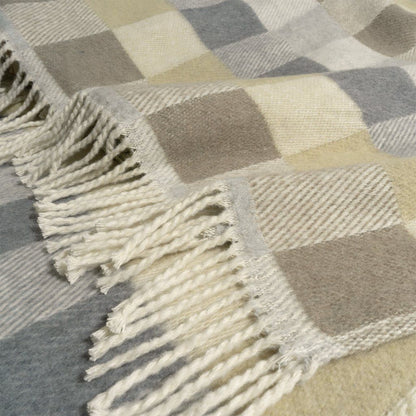 Cintia Grey & Brown Cotton-Blend Throw Blanket 50"x60 -- Grey, Brown