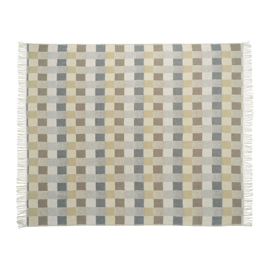 Cintia Grey & Brown Cotton-Blend Throw Blanket 50"x60