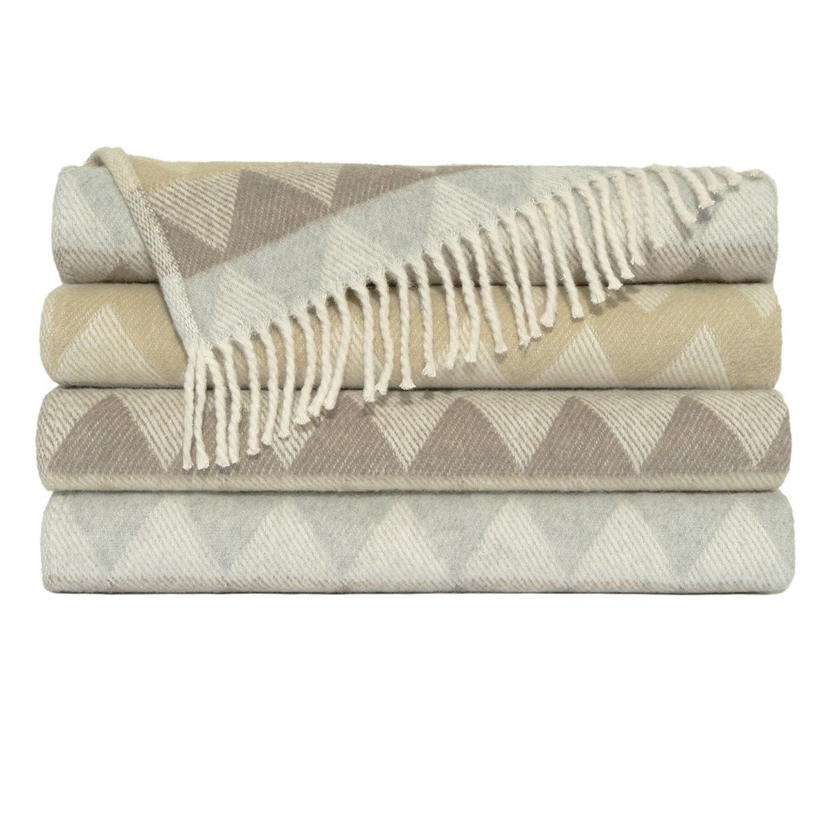 Nuria Brown & Cream Cotton-Blend Throw Blanket 50"x60 -- Brown, Cream