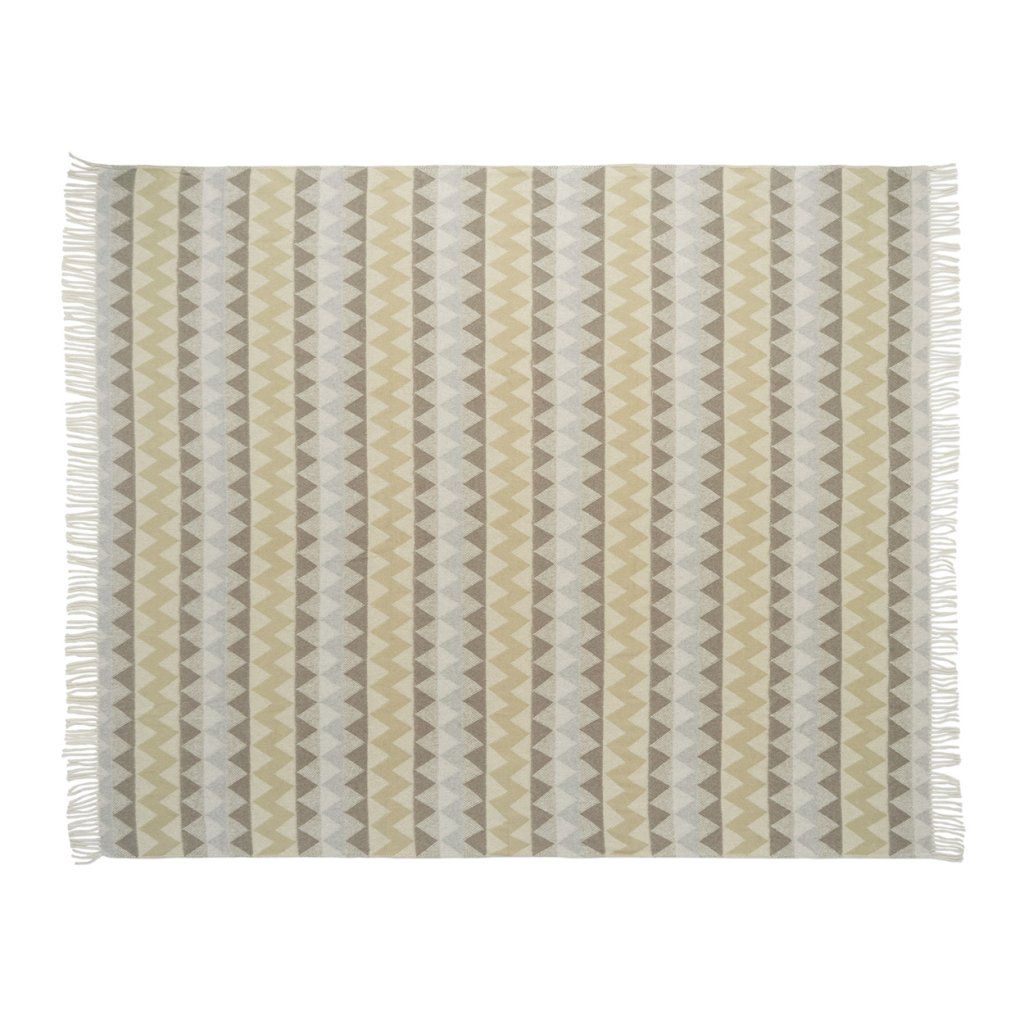 Nuria Brown & Cream Cotton-Blend Throw Blanket 50"x60