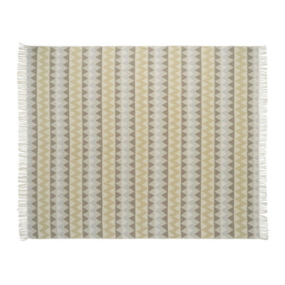 Nuria Brown & Cream Cotton-Blend Throw Blanket 50"x60