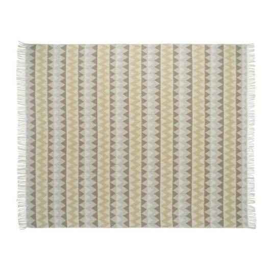 Nuria Brown & Cream Cotton-Blend Throw Blanket 50"x60