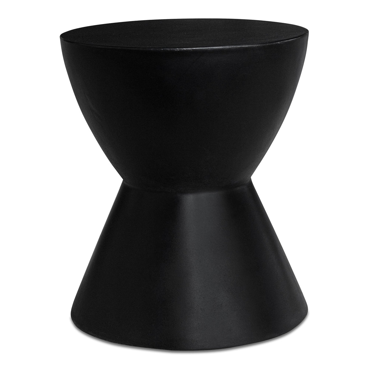 Moe's Home Hourglass Concrete Black Outdoor Stool