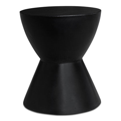 Moe's Home Hourglass Concrete Black Outdoor Stool