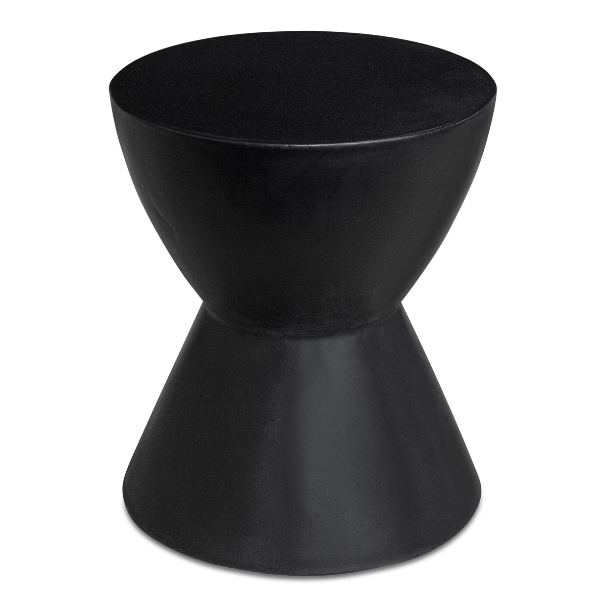 Moe's Home Hourglass Concrete Black Outdoor Stool