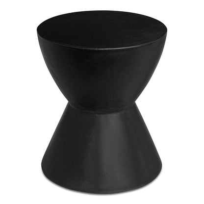 Moe's Home Hourglass Concrete Black Outdoor Stool