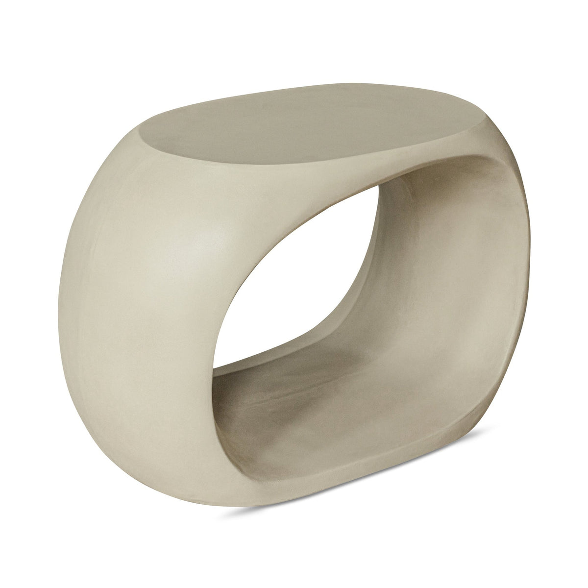 Moe's Home Albers Concrete Off-White Outdoor Stool