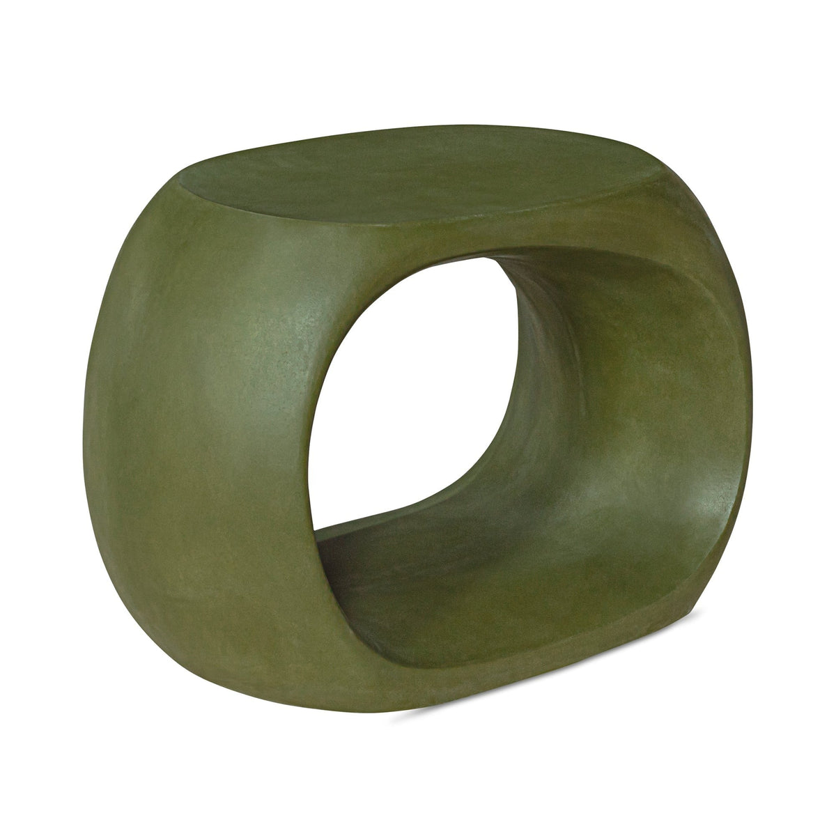 Moe's Home Albers Concrete Green Outdoor Stool