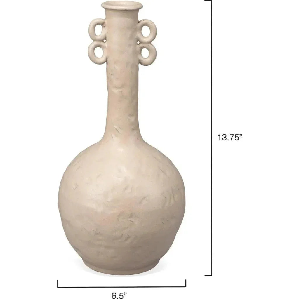 Babar Handcrafted Beige Ceramic Vase