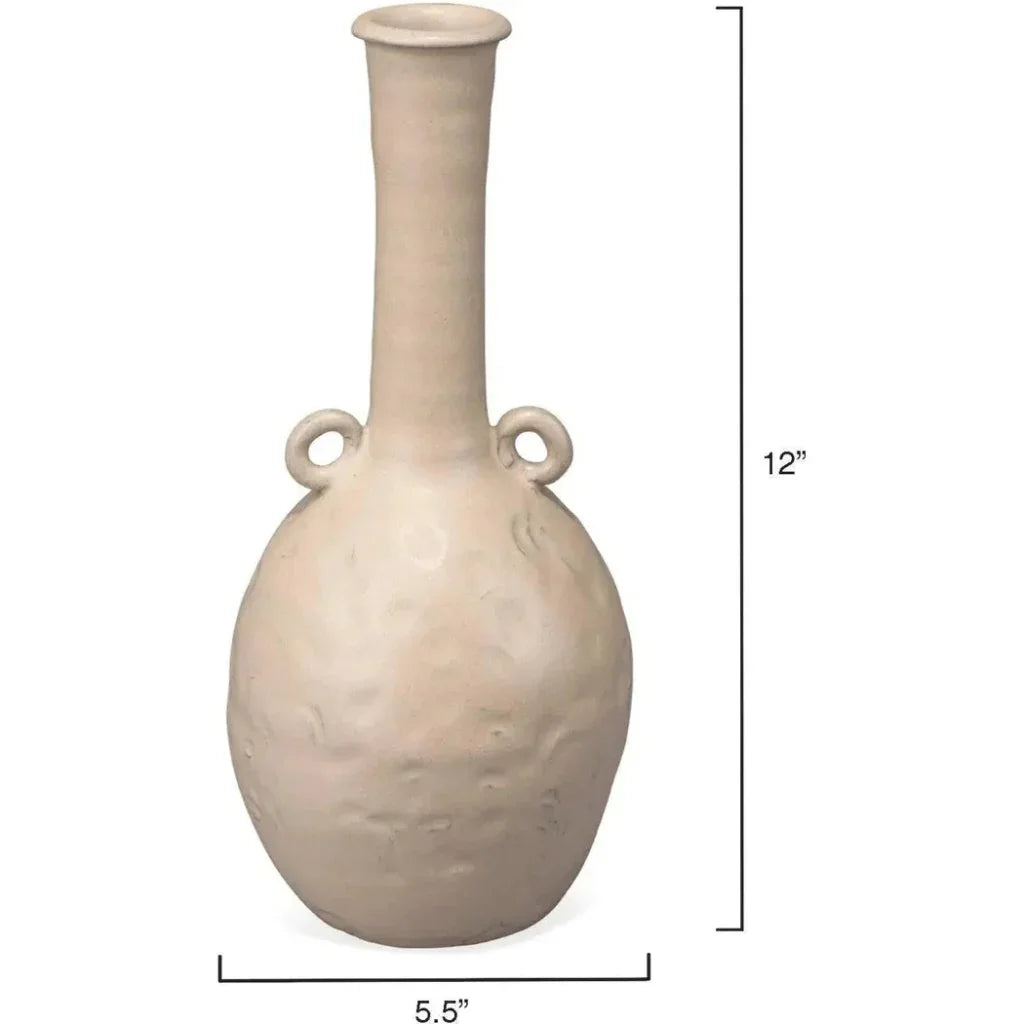 Babar Handcrafted Beige Ceramic Vase