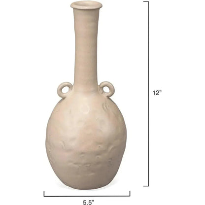 Babar Handcrafted Beige Ceramic Vase