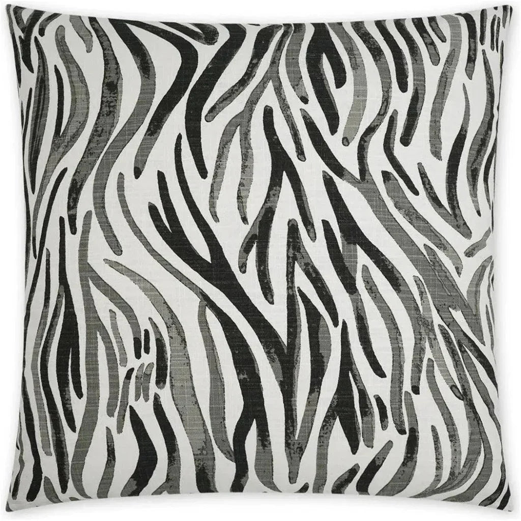 Babur Abstract Black Grey Large Throw Pillow Insert - LOOMLAN - D.V. Kap - Throw Pillows