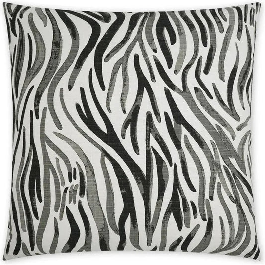 Babur Abstract Black Grey Large Throw Pillow Insert - LOOMLAN - D.V. Kap - Throw Pillows