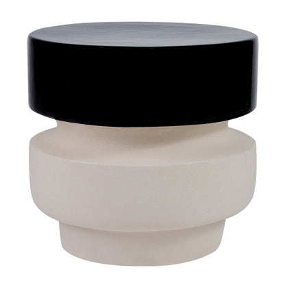 Seasonal Living Balance Garden Stool 16" - Black Outdoor End Table