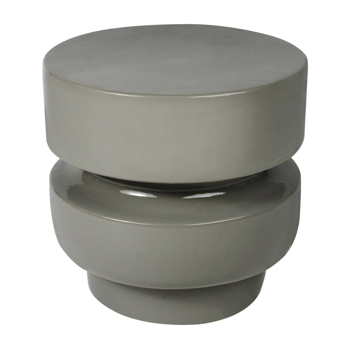 Seasonal Living Balance Stool/Accent Table 16" - Grey Outdoor End Table