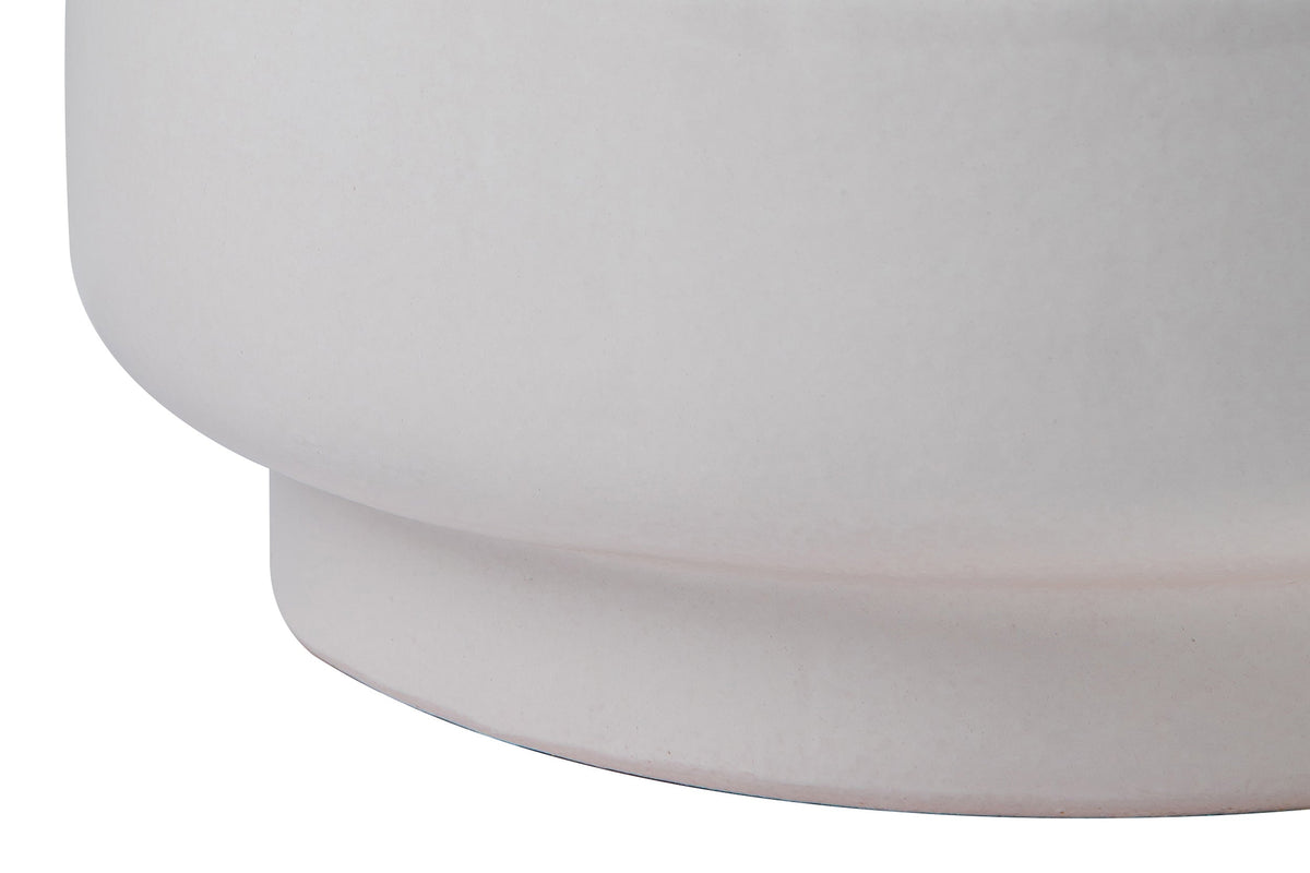 Seasonal Living Balance Garden Stool 18" - White Outdoor End Table