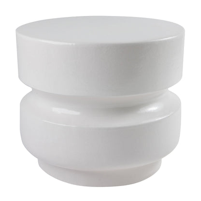 Seasonal Living Balance Garden Stool 18" - White Outdoor End Table