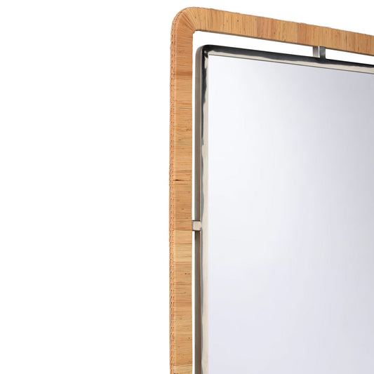 Baldein Raffia Warp Frame Wall Mirror