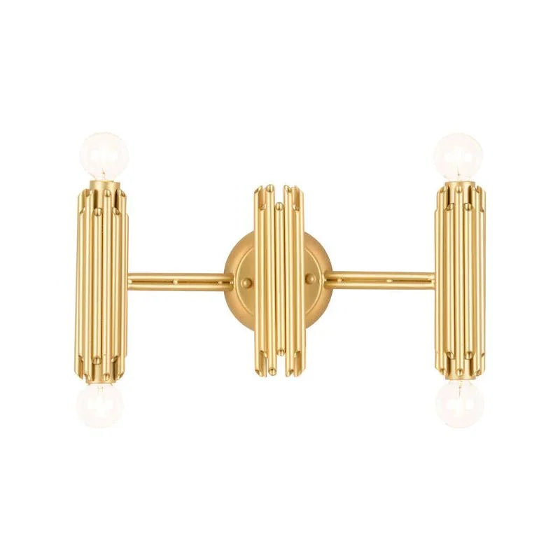 Baldwin Four Lite Gold Finish Wall Sconce - LOOMLAN - Wildwood - Wall Sconces