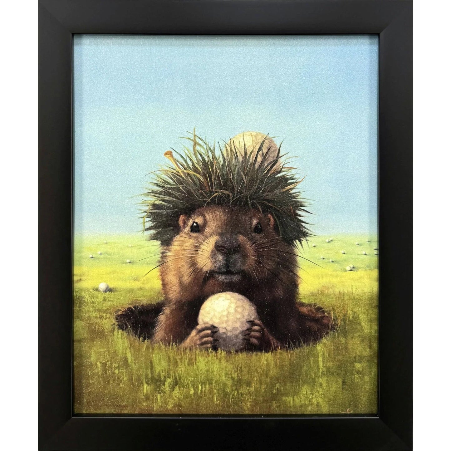 Ball Hog No. 2 Blue Canvas Art
