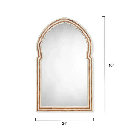 Bardot Large Bone & Wood Mirror - LOOMLAN - Jamie Young - Wall Mirrors